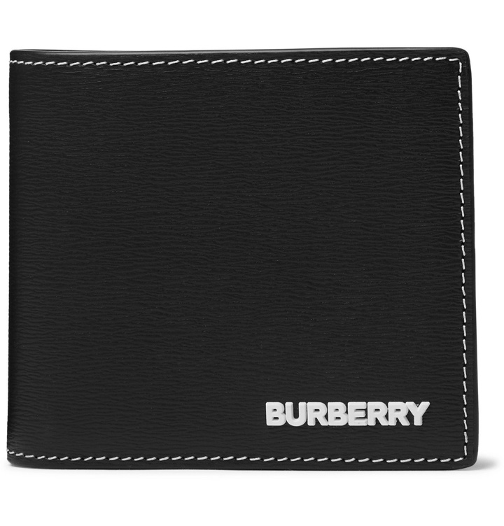 Photo: Burberry - Logo-Appliquéd Textured-Leather Billfold Wallet - Black