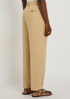 Polo Ralph Lauren Pleated Tapered-leg Hemp Trousers Tan