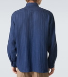Rubinacci Striped linen and wool shirt