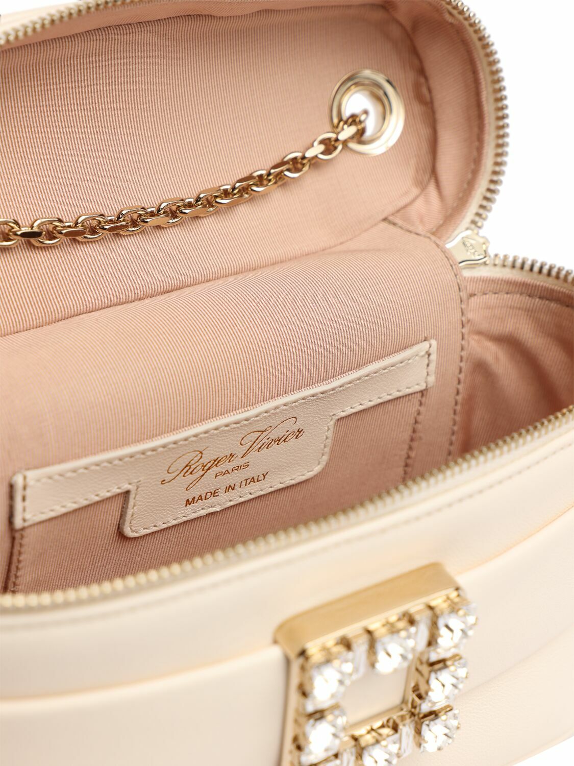 ROGER VIVIER - Micro Vanity Leather Top Handle Bag Roger Vivier