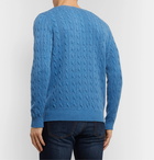 Anderson & Sheppard - Cable-Knit Cashmere Sweater - Blue