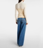 Jean Paul Gaultier Ribbed-knit wool-blend turtleneck sweater