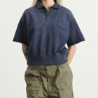 Beams Boy Women's Half Zip Sweater in Navy