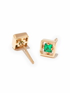Suzanne Kalan 18K Yellow Gold Emerald Stud Earring