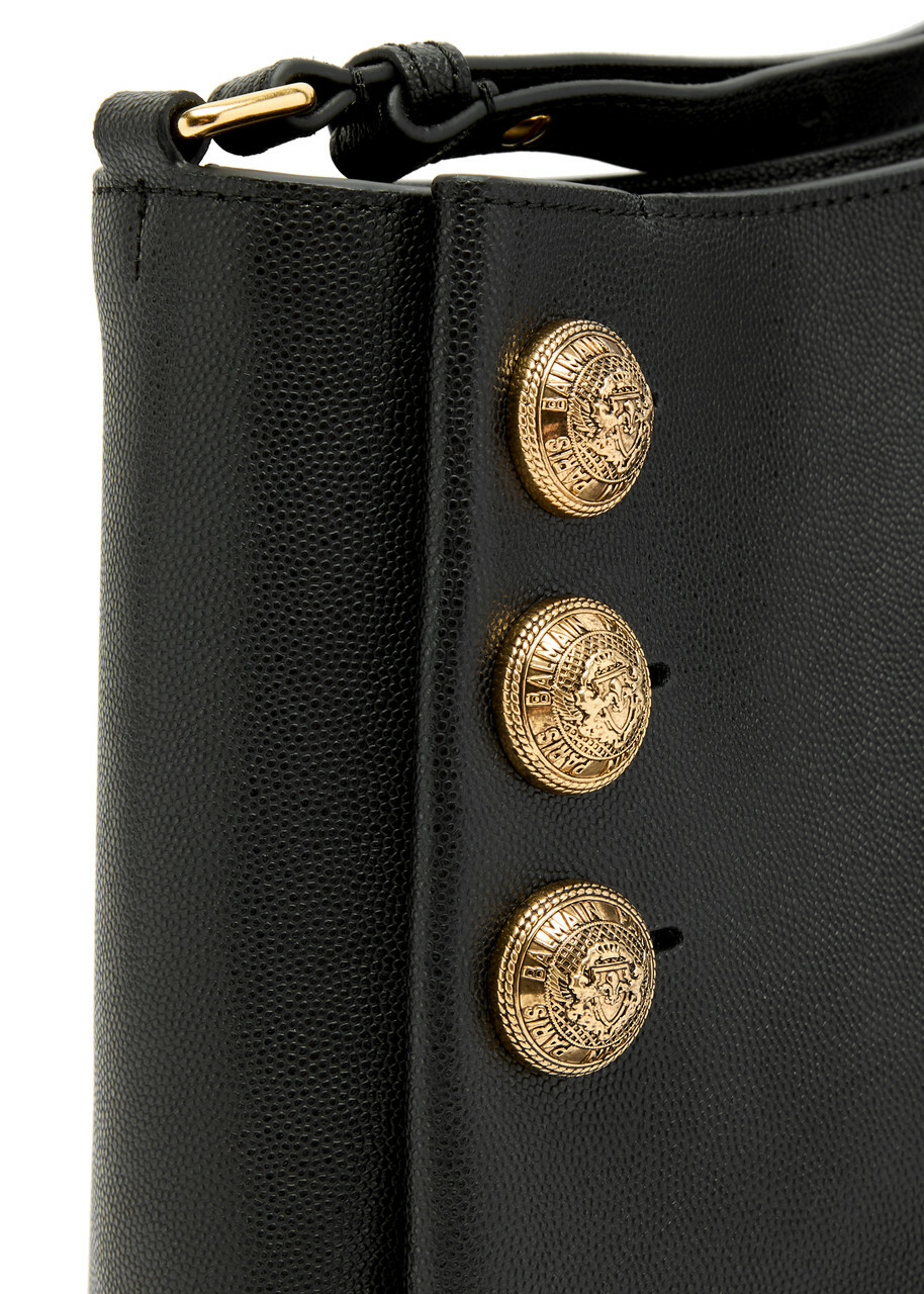 Balmain Emblème Leather Shoulder bag - Black - One Size Balmain