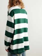 Moncler Genius - Palm Angels Oversized Logo-Appliquéd Cotton-Jersey Polo Shirt - Green