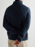 Alex Mill - Recycled Cable-Knit Rollneck Sweater - Blue