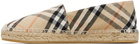 Burberry Beige Check Mews Espadrilles
