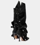 Y/Project Snap denim knee-high boots