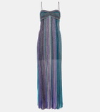 Missoni Striped lamé maxi dress