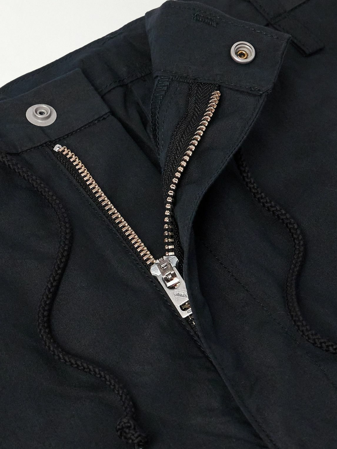 超美品 WTAPS B.C TROUSERS BLACK Mサイズ WTAPS® Straight-Leg Cropped Logo-Appliquéd Twill Trousers