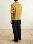 Inis Meáin - Knitted Linen Polo Shirt - Yellow