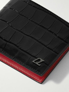 Christian Louboutin - Logo-Appliquéd Croc-Effect Glossed-Leather Billfold Wallet