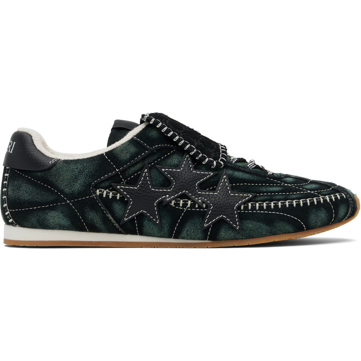 Photo: AMIRI Black & Green Pacific Flat Sneakers
