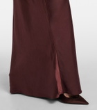 Self-Portrait Embellished satin gown