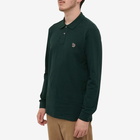 Paul Smith Men's Long Sleeve Zebra Polo Shirt in Green