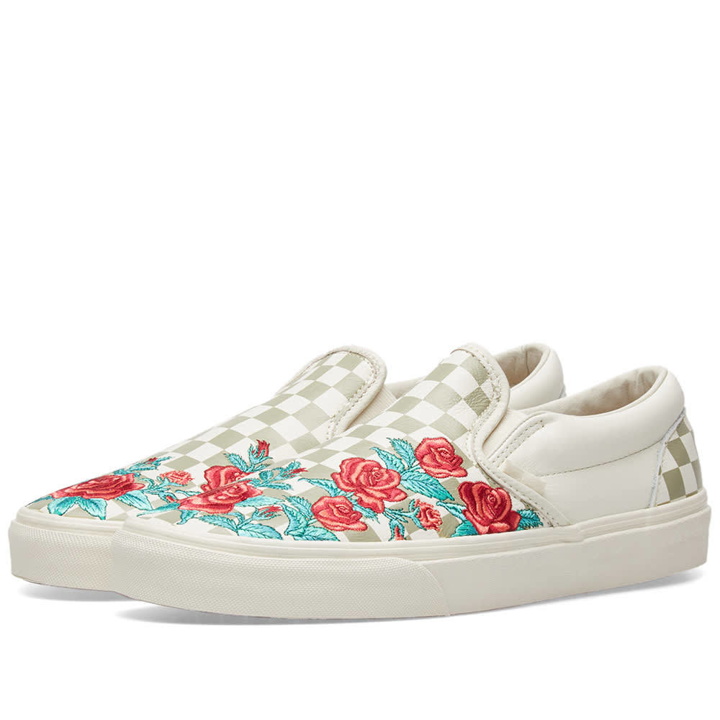 Photo: Vans Classic Slip On DX Rose Embroidery Neutrals