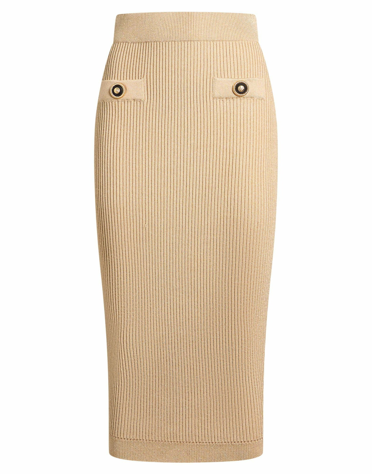 Balmain Womens Midi skirt in Beige