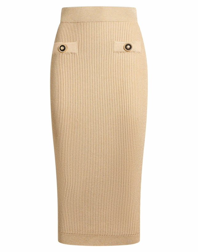 Photo: Balmain Womens Midi skirt in Beige