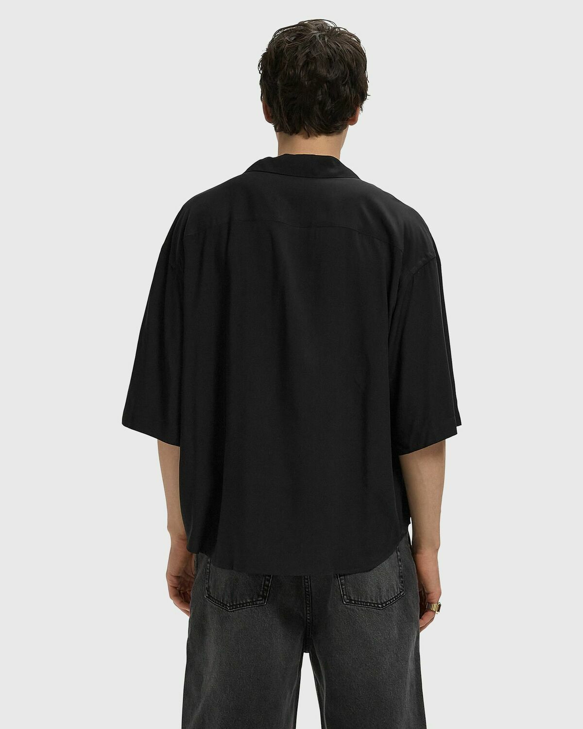 SHORT SLEEVE BOXY SHIRT WITH CAMP COLLAR AND EMBROIDERED Ami Pari