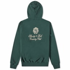END. x Sporty & Rich Milano Crest Hoody in Forest/Cream