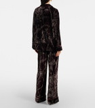 La DoubleJ Floral satin pajama shirt
