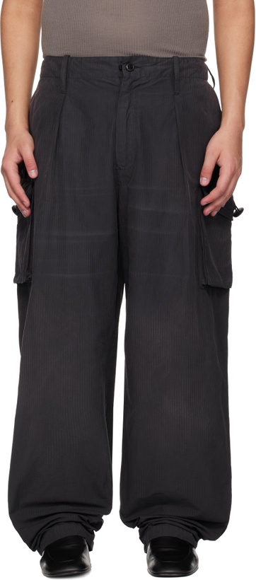 Photo: Maison Margiela Gray Cotton-Blend Cargo Pants