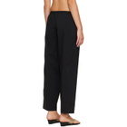 St. Agni Black Fine Rouleau Crop Trousers