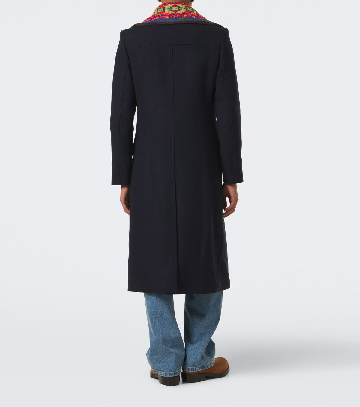 Dries Van Noten Double-breasted wool-blend twill coat