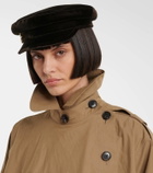 Roger Vivier Velvet newsboy cap