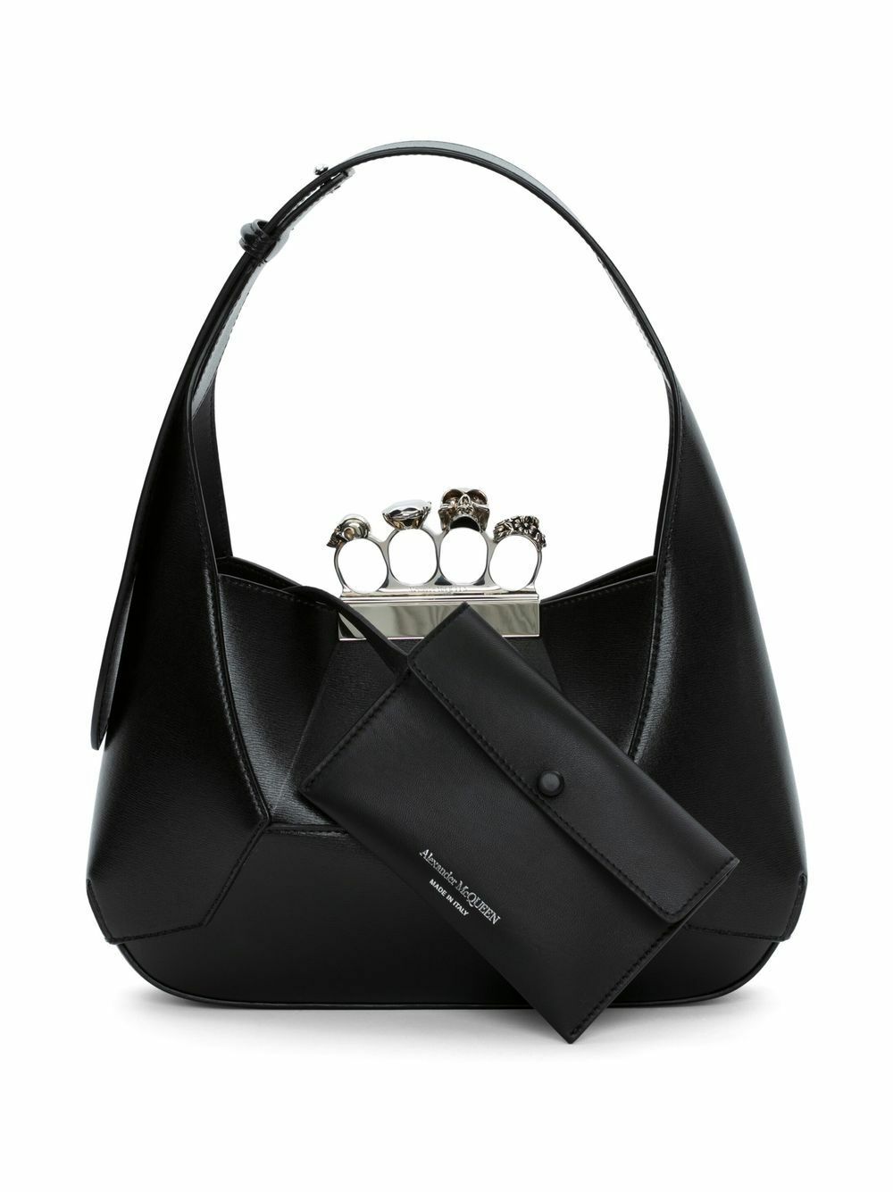 ALEXANDER MCQUEEN - Jewelled Hobo Leather Shoulder Bag Alexander