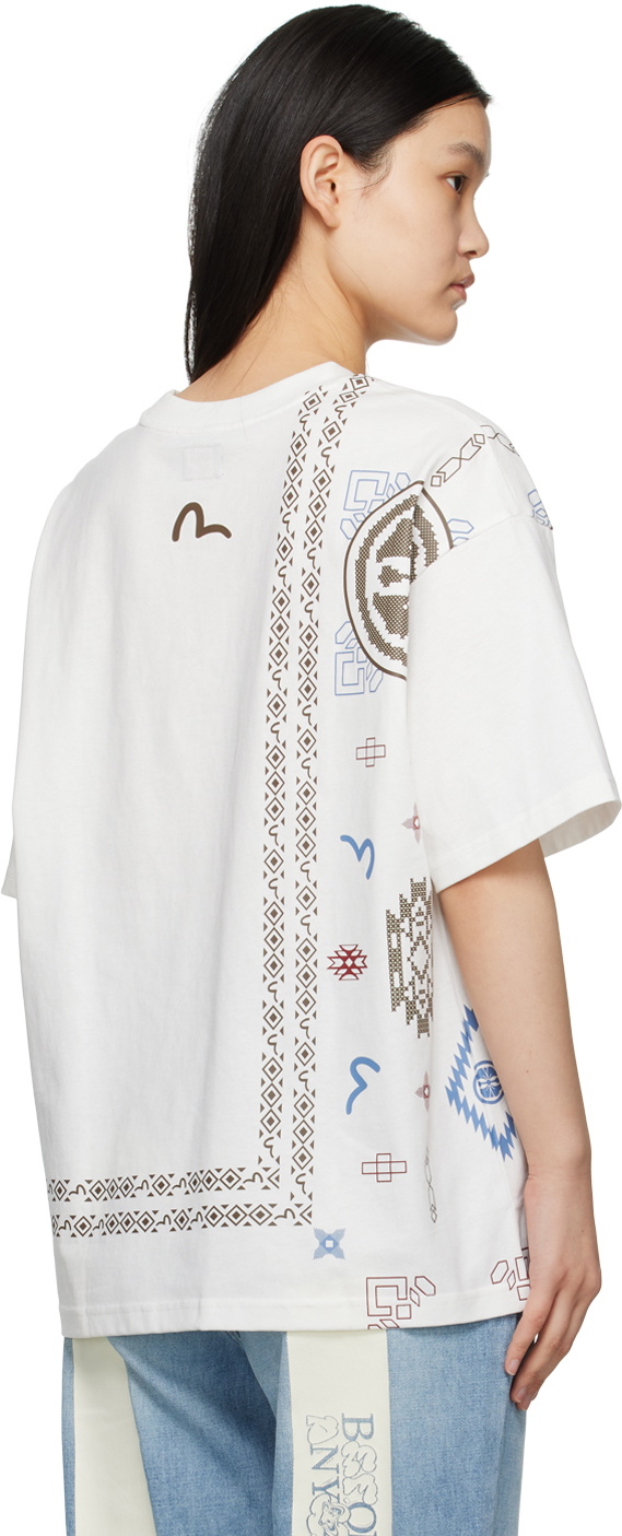 Evisu White Printed T-Shirt