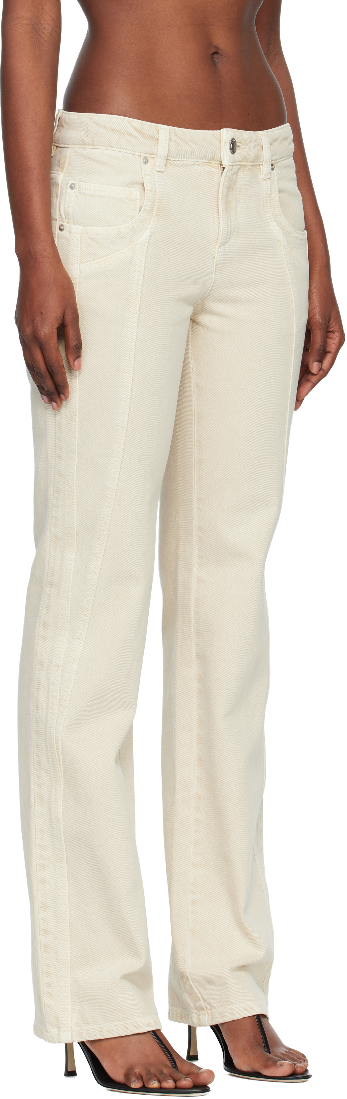 Isabel Marant Etoile Beige Jaylis Jeans