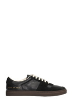 Common Projects Bball Slim Sneakers In Black Suede And Leather