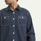 Visvim Men's Mud Wash Denim Shirt in Indigo
