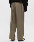 Ami Paris Straight Fit Trousers Brown - Mens - Casual Pants