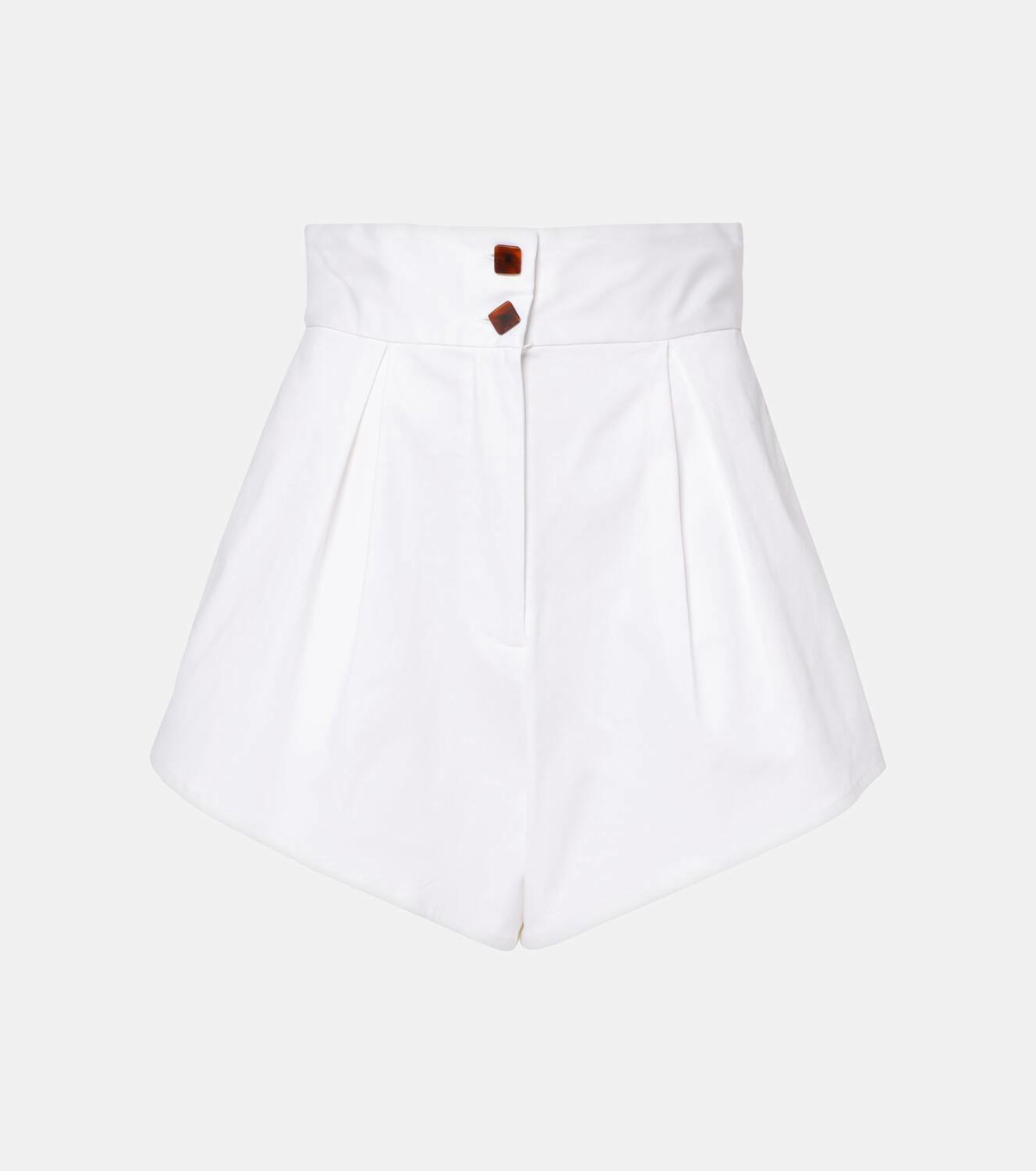 Adriana Degreas High-rise cotton-blend shorts