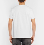 AMI - Slim-Fit Logo-Embroidered Cotton-Jersey T-Shirt - Men - White