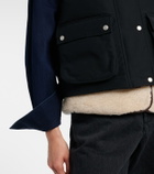 Loewe Shearling-trimmed cotton-blend vest