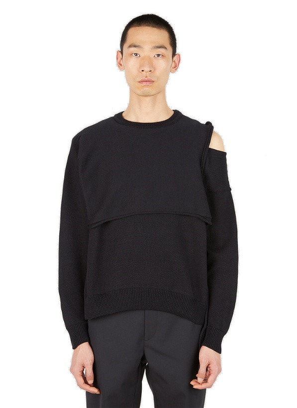 Photo: Wrap Knit Sweater in Black