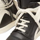 Rick Owens Men's BabyGeo Grade School Sneakers in Black/Milk