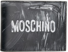 Moschino Black & White Logo Paint Bifold Wallet
