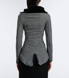 Junya Watanabe Houndstooth wool-blend jacket