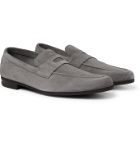 John Lobb - Thorne Suede Penny Loafers - Gray