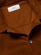 Mr P. - Garment-Dyed Cotton-Corduroy Shirt - Brown