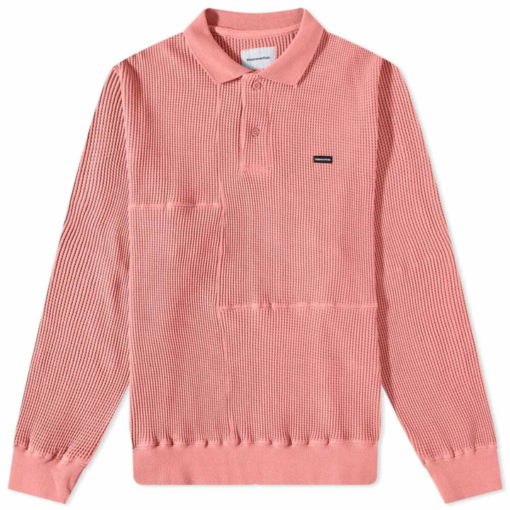 Photo: thisisneverthat Men's Waffle Polo Shirt in Pink