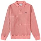 thisisneverthat Men's Waffle Polo Shirt in Pink