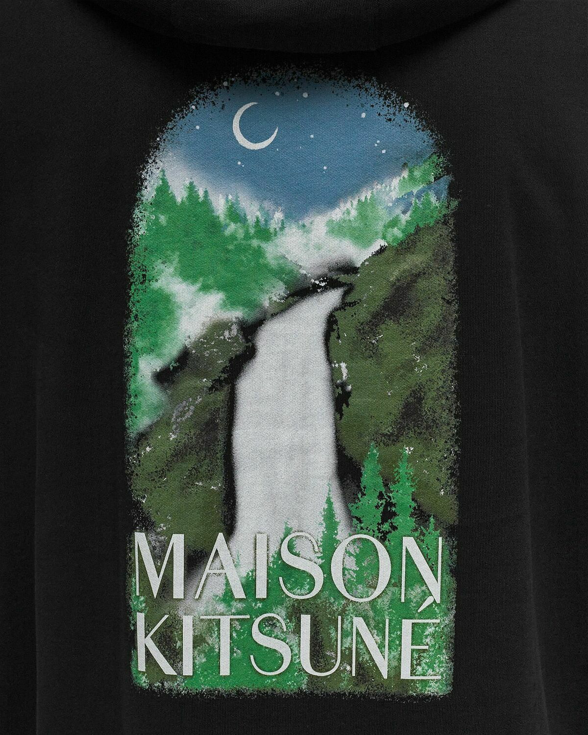 Maison Kitsune Waterfall Oversize Hoodie Black Hoodies
