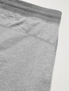 Paul Smith - Straight-Leg Checked Cotton-Blend Jersey Drawstring Shorts - Gray