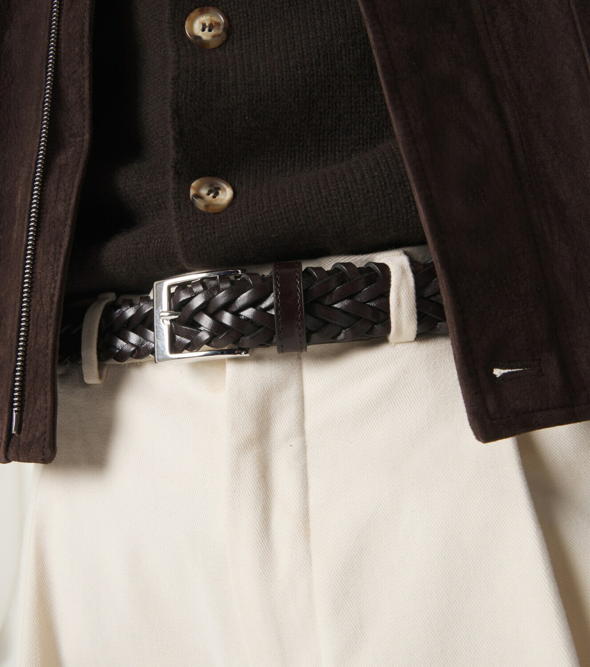 Lardini Braided leather belt